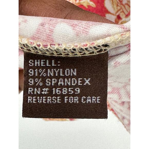 J. McLaughlin Pink and Yellow Floral Blouse 3/4 Sleeve Crewneck Resort Vacay XS - Picture 4 of 7